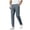 Navy, variant on Men's Stretch Lightweight Casual Pants Elastic Waist Straight Leg Business Trousers with Back Pockets for Work Daily Spring Fall