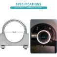 thumbnail image 7 of 4.5 inch Heavy Duty U-Bolt Exhaust Clamp for 4.5" OD Exhaust Tail Pipe Diameter, Stainless Steel Muffler U-Bolt Clamps, Pack of 2, 7 of 7