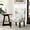 Multicolor, variant on Armless Contemporary Accent Chair | Suitable for Home Use with English Letter Print | Polyester Blend Fabric for Durability | Easy Assembly Solves Setup Hassle