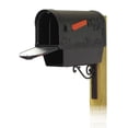 thumbnail image 4 of Special Lite Products TC-BWN-FS-2005-BLK Hummingbird Curbside Mailbox with  s Paper Tube & Baldwin Front Single Mailbox Mounting Bracket - Black, 4 of 4