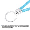 thumbnail image 3 of Uxcell Keyring Woven Lanyard Straps Braided Leather Keychain, Sky Blue 3 Pack, 3 of 5