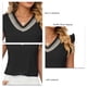 thumbnail image 5 of Blusas de encaje con escote en V para mujer, blusa de verano con encaje con escote en V para mujer, blusa de gasa con escote en V para mujer, diseño de última generación, 5 of 6