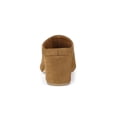 thumbnail image 2 of BLISSFUL STEP Women's Slides Block High Heels Slip on Pointed Toe Slide Mules Brown 9.5, 2 of 8