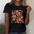 thumbnail image 3 of Tops Cortos para las Mujeres Blusas Impresas Manga Corta Cuello Redondo, Tops de Blusa para las Mujeres Primavera Verano Casual, 3 of 4