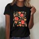 thumbnail image 3 of Tops Cortos para las Mujeres Blusas Impresas Manga Corta Cuello Redondo, Tops de Blusa para las Mujeres Primavera Verano Casual, 3 of 4