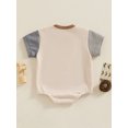 thumbnail image 3 of Bagilaanoe Newborn Baby Girl Boy Summer Rompers Letter Embroidery Short Sleeve Bodysuits 3M 6M 12M 18M Infant Casual One Piece Short Jumpsuit, 3 of 8