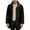 Black, variant on Mens Trench Coat Stand Collar Casual Cozy Loose Fit Single Pea Coat Mid Long Overcoat Winter Outerwear, Modern Style, Everyday Comfort Brown XXL