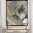 thumbnail image 2 of Designart Marbre Or et Noir II Art mural encadré, 2 of 3