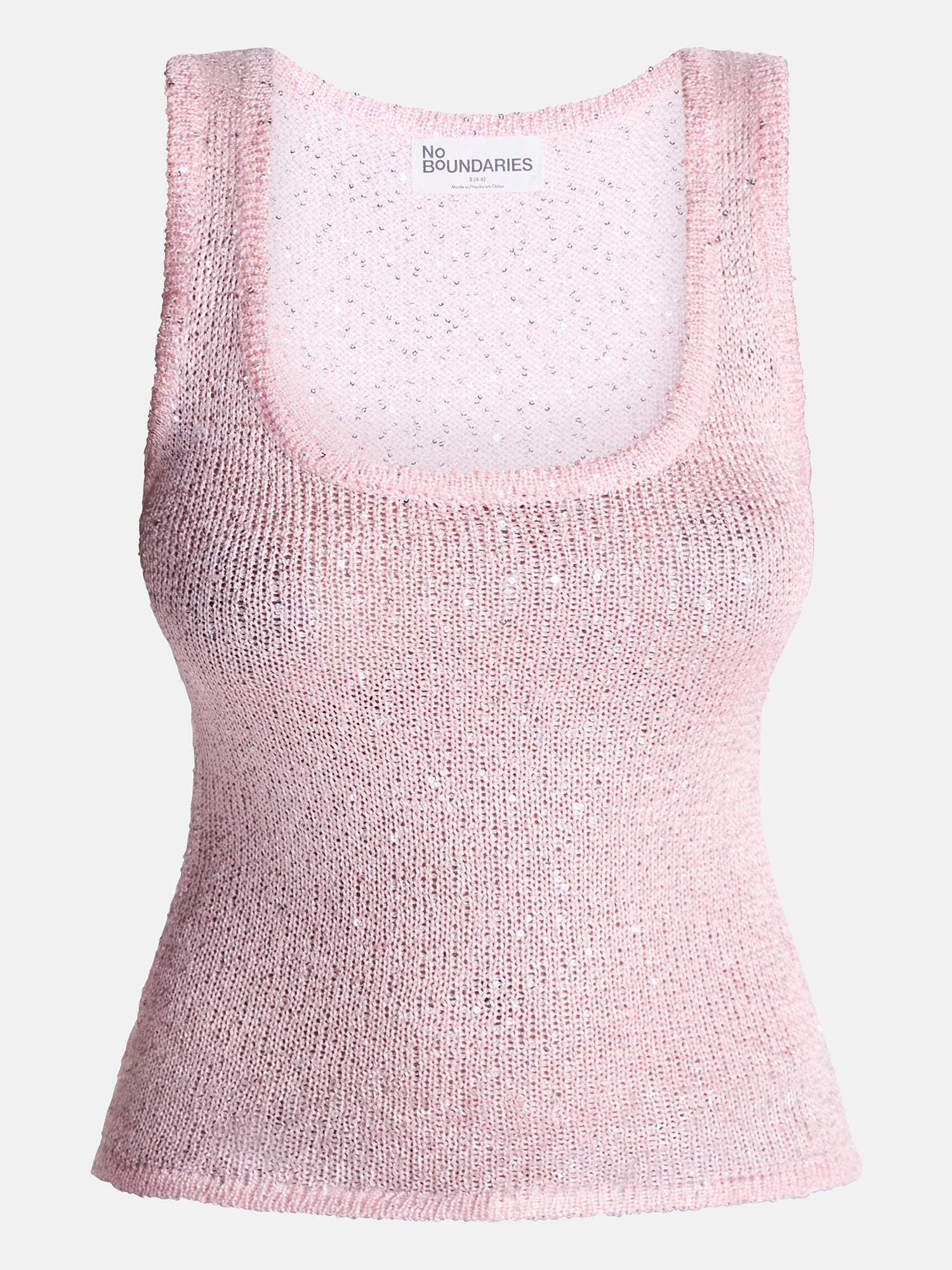 No Boundaries Sequin Sweater Tank Top, Women's and Women's Plus XXS-4X