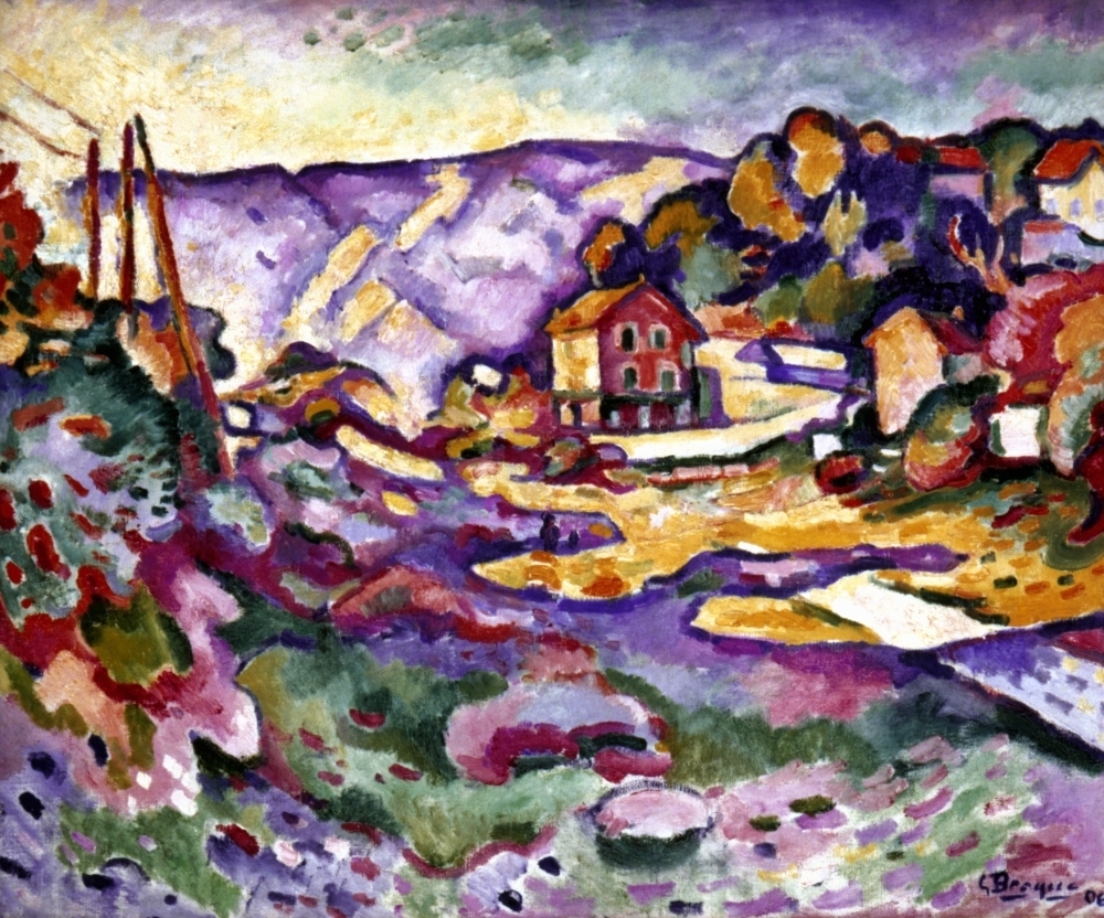 Braque L'Estaque 1906. Noil On Canvas By Braque