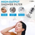 thumbnail image 2 of El filtro de ducha EVERGLOW High-Output elimina el cloro al 100%, 2 of 8