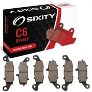 Sixity C6 Front Rear Ceramic Brake Pads compatible with Kawasaki VN1500L Vulcan Nomad FI L2 L3 L4 L5 2001-2004 Complete Set