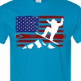 thumbnail image 4 of Inktastic Snowboarding Us Flag T-Shirt, 4 of 5