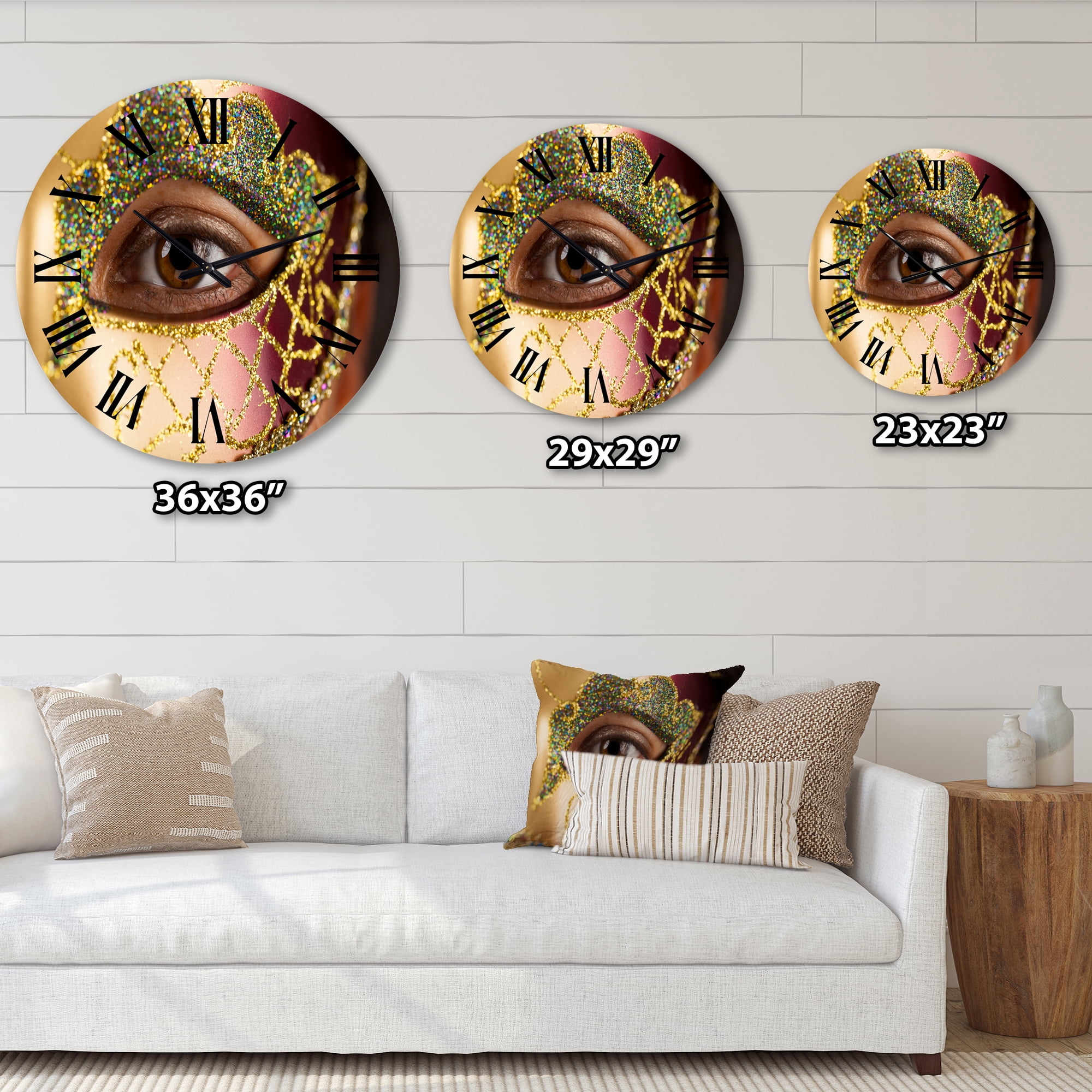 Designart 1 in Modern,Contemporary Wall Clock