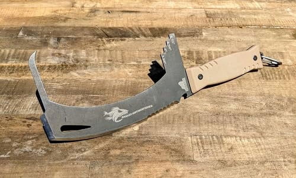 BADASS MOTHERFISHER - Dungeness Crab Gauge - Stainless Steel Multitool for Crabbing and Fishing - Includes Fish Pick, Pry Tool, Shackle Tool, Cleaver - by SQUATCH METALWORKS