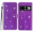 thumbnail image 6 of For Google Pixel 7 Pro Wallet Case Bling Shiny Premium PU Leather with RFID Blocking Card Slots Holder Magnetic Flip Kickstand Shockproof Wrist Strap Cover For Google Pixel 7 Pro, Purple, 6 of 7