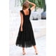 thumbnail image 2 of Vestido PRETTYGARDEN de tul midi sin mangas con volantes negro XL, 2 of 9