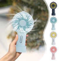 Portable Fan VibHome Handheld Fans Handheld Fan Compact Lightweight Portable 8 Blades Outdoor Pocket Fan USB Rechargeable 3-speed Variable High Capacity 1266mAh Variable Angle