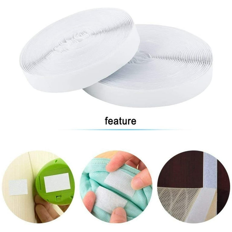 60 Pieces Reusable Self Adhesive Velcro Tape Extra Strong Velcro Closure,  Double Sided Adhesive Velcro Tape, Extra Strong Self Adhesive Velcro Tape  (r