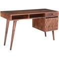 thumbnail image 1 of Mod-Arte Modern Wood Honeycomb Office Desk with Storage in Dark Walnut, 1 of 6