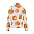 thumbnail image 4 of DianGeFu Womens Tops Plus Size T-Shirts Lace Pleated Tunic Long Sleeve Shirts $15 Lapel,Women's Halloween Long Sleeved Regular Casual Orange Series Printed Lapel Button Up Shirt,Yellow,S, 4 of 5