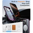 thumbnail image 3 of Magnetic Compatible with iPhone 16 Pro Case, [Built-in Invisible Kickstand][Compatible with MagSafe] [Military Grade Shockproof] Slim Translucent Matte Phone Case for iPhone 16 Pro 6.3" Purple, 3 of 7