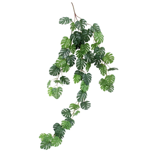 Moyic Guirnalda de hojas artificiales, planta colgante de simulación, vid, decoración de pared para el hogar, planta falsa de ratán, modelo de Plantas Artificiales Moyic HA7476-00B