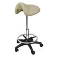 thumbnail image 1 of PureSana Chromium Professional James Rotational Saddle Cutting Stool, Tan, 1 of 7