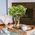 thumbnail image 3 of 3 Pcs Artificial Hydrangeas Silk Flowers 26 inch Long Stem Fake Flowers Floral Hydrangea Bouquet Green, 3 of 6