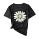 thumbnail image 3 of Camisas de Manga Corta para las Mujeres Moda Casual Impresión Cuello Redondo Suéter Tee Blusas, 3 of 3