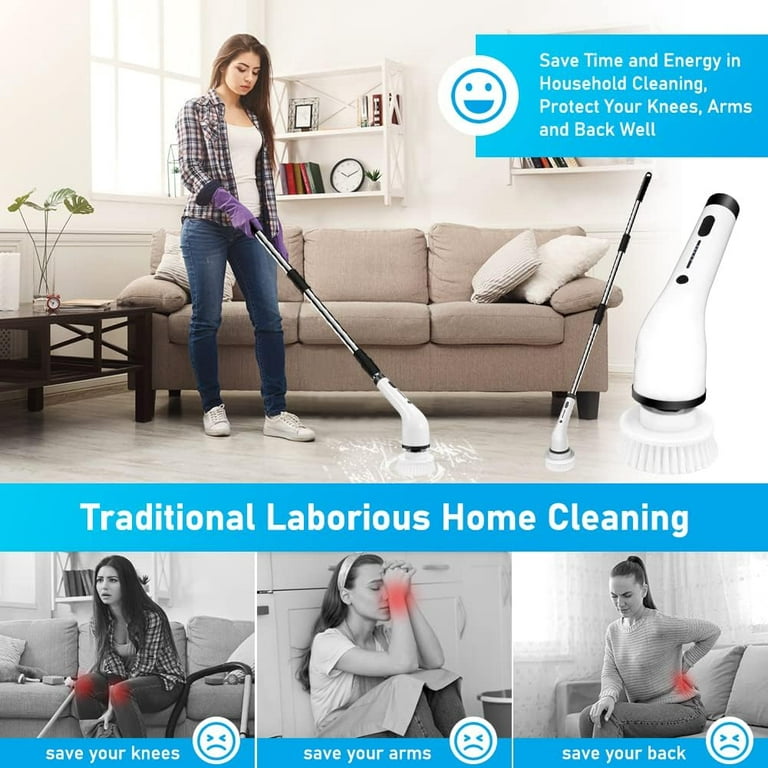 8-in-1 Multifunctional Electric Cleaning Brush USB Charging