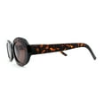 thumbnail image 3 of Womens Oval Thick Plastic Mod Fashion Plastic Sunglasses Tortoise Brown, 3 of 4