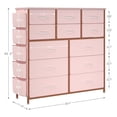thumbnail image 4 of TROPOW Commode pour Chambre avec 12 Tiroirs, Commodes et Chiffonniers pour Couloir, Entrée, Unité d'Organisation de Rangement avec Tissu, Cadre en Métal Robuste, Dessus en Bois, Poignée à Tirage Facile, 4 of 9