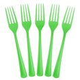 thumbnail image 5 of Exquisite Disposable Forks - 150 Green Plastic Forks - Party Supplies, 5 of 9
