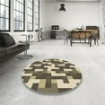 thumbnail image 3 of Ahgly Company Indoor Round Patterned Coffee Brown Area Rugs, 8' Round, 3 of 6