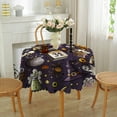thumbnail image 2 of Halloween Oil Resistant Round Tablecloth Digital Print Waterproof Party Dining Table Cover - Thematic Design Easy Clean for Home Kitchen Decor(G), 2 of 5