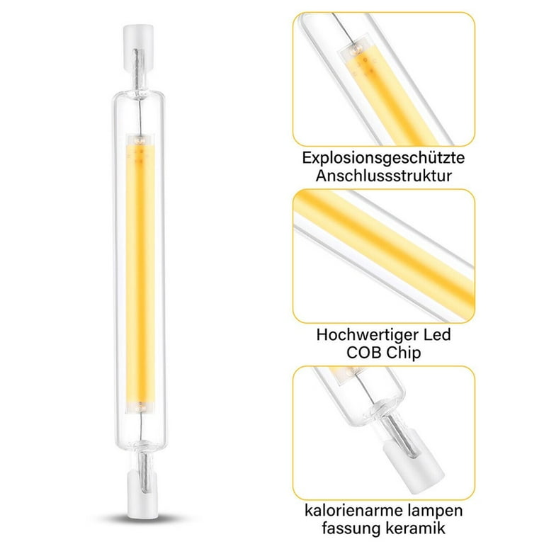 anna LED R7S Halogen Bulb 10W 78mm 20W 118mm Glass COB Tube Lamp Dimmable  Replace DHL 