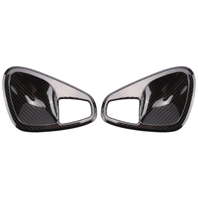 Adhesivo Embellecedor Cubierta de Cuenco de Manija de la Puerta Interior de Coche para Mercedes Benz Smart 451 Fortwo 2010-2014 Accesorios, Fibra de Carbono