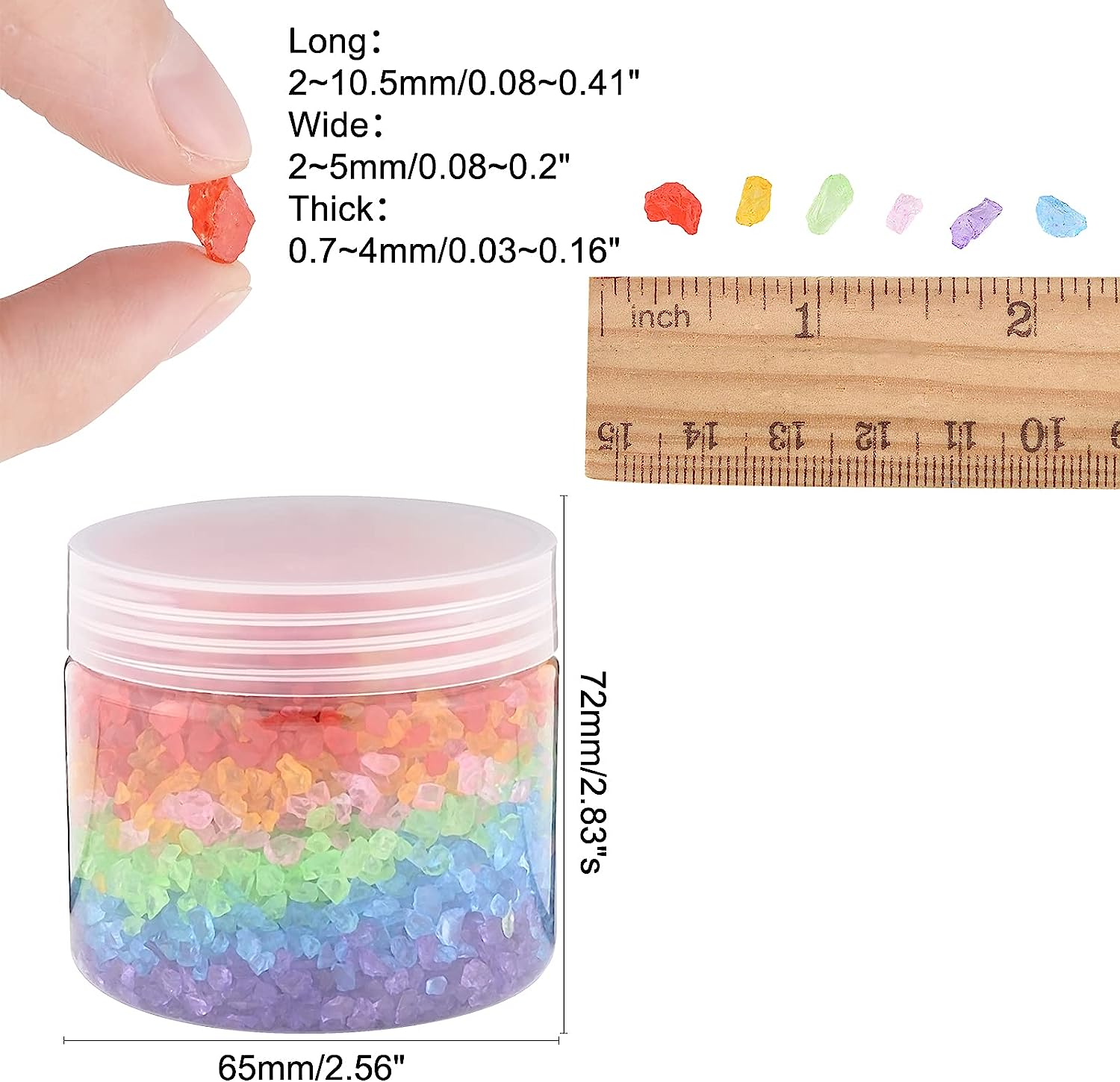 Candle Making Accessory 300g 6 Colors No Hole Chip Glass Beads Accessory DIY for The Making of Colored Candles Easy to Make Gel Candle Mixed Color