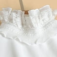 thumbnail image 6 of Kcodviy Women Solid Ruffle Detachable Blouse With False Collar Half Elastic Waist Shirt Collar Pan Half Blouse Undershirt Dickey Pan Dickey Half Shirts Embellished Tops for Women Turtleneck Women, 6 of 8