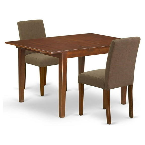 Atlin Designs 3-piece Wood Dining Set in Mahogany/Coffee