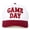 Game Day - Burgundy/White, variant on Two-Tone Canvas Snapback Baseball Cap - Pumpkins Bonfires - Burgundy/Beige