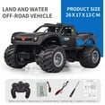 thumbnail image 4 of 4WD All Terrain Remote Control Stunt Car Water Land Off Road RC Vehicle for 8-10 Years, 10.24 Inch Climbing Adventure Toy with Rechargeable Battery, 4 of 9