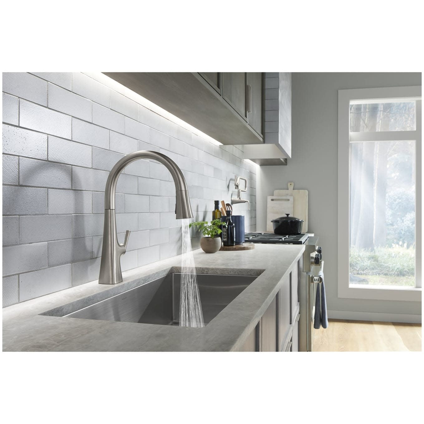 Kohler K-22062 Graze 1.5 GPM Single Hole Pull Down Kitchen Faucet - Vibrant Stainless