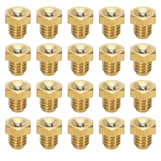20 Pcs M6x1mm Filetage Métrique Mâle Flush Droit Graisse Accessoires pour Machine Outil Lubrification