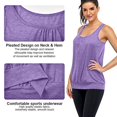 thumbnail image 3 of L Camiseta sin mangas de yoga con espalda cruzada y cuello redondo sin mangas para mujer, 3 of 5