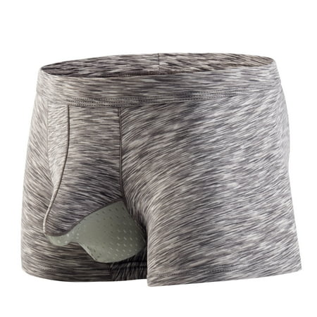 

Juebong Underwear for Men Clearance Under $10.00 Men Casual Solid Breathable Sexy Hip Lift Body Sculpting Boxer Underwear Pants Gray XXL