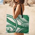 thumbnail image 5 of Elegant Green Floral Engraving Design Outdoor Picnic Blanket, Foldable Waterproof Beach Mat, Portable Beach Blanket for Beach Camping, Hiking, Family Concerts, 5 of 8