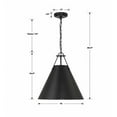 thumbnail image 6 of Crystorama Xavier 3 Light Matte Black Pendant - 16"W x 16.5"H x 16"D, 6 of 10
