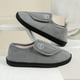 thumbnail image 4 of Zapatos para Sin Cordones Hombres Cuero Gamuza Antideslizante Cómodo Cálido Felpa Interior/Exterior Pies Diabéticos Hinchados, 4 of 8